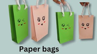 Paper bag making at home😍how to make paper bag at homepaper bagspaper craft [upl. by Bascomb]