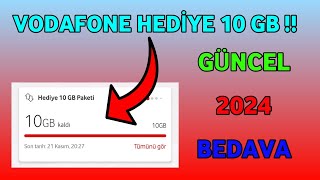 VODAFONE HEDİYE 10 GB  VODAFONE BEDAYA 10GB  VODAFONE ÜCRETSİZ İNTERNET  VODAFONE HEDİYE 20 GB [upl. by Aicyla]