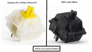 Gateron Milky Yellows VS JWK Jwick Blacks [upl. by Roleat781]