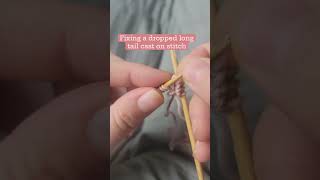 Fixing a dropped long tail cast in stitch [upl. by Pattie]