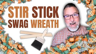 Fall Stir Stick Swag Wreath and Centerpiece  Fall DIYs  Easy DIYs  wreath DavesWreaths [upl. by Nylkaj954]