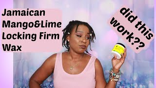 Jamaican Mango and Lime Locking Firm Wax review locs review [upl. by Boeke]