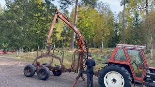 Köp Skogsvagn med kran FMV 2000 kran på Klaravik [upl. by Erual]