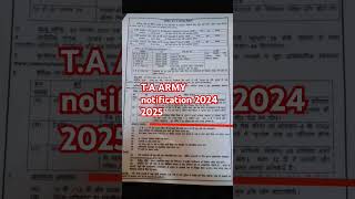 TA army notification taarmyzone2bharti armybharti indianarmy india armybhartiraily2024 [upl. by Ynobe]