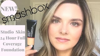 NEW Smashbox Studio Skin Full Coverage 24 Hour Foundation  Review Demo amp First Impression [upl. by Hniv]