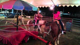 Kiana riding on the pony at the fair [upl. by The]