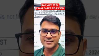 Railway Exam Dates Released 🥰 2024 exam railway Alp rpf inspector [upl. by Aylad393]