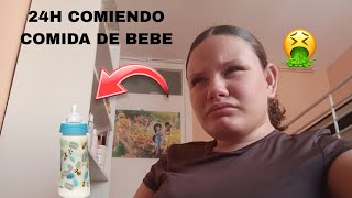 24H COMIENDO COMIDA DE BEBE 😨🤢 [upl. by Avevoneg]