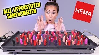 ALLE LIPPENSTIFTEN VAN HEMA SAMENSMELTEN [upl. by Enomed]