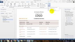 Payslip By Mail Merge [upl. by Bergh161]