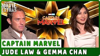 CAPTAIN MARVEL  Jude Law amp Gemma Chan talk about the movie  Official Interview [upl. by Nomde]