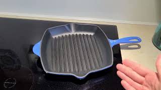 Le Creuset Enameled Cast Iron  Square Skillet Grill Review [upl. by Gereron35]