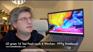 LG gram 14 Test Fazit nach 4 Wochen  999g Notebook [upl. by Trebor]