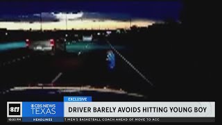 Driver narrowly avoids hitting 5yearold walking on highway quotIt was a miraclequot [upl. by Babcock]