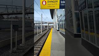 Siemens SD160 S5 Train Arriving at Crowfoot Station train calgary calgarytransit ctrain lrt [upl. by Nassah]