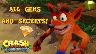 Crash Bandicoot N Sane Trilogy  All Crash 2 Gems amp Secrets [upl. by Dressler]