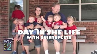 Day in the life with 1 year old quintuplets [upl. by Nilya818]