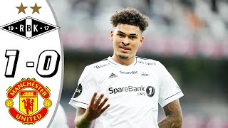 Rosenborg vs Manchester United 10 All Goals amp Highlights  2024 noah jean holm goal [upl. by Ellehcir]