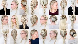 28 Easy Hairstyles  How To Braid Your Hair  Simple Braided Hairstyles For Complete Beginners [upl. by Danice]