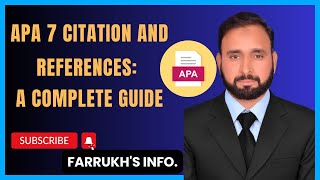 APA 7th edition Citation and Reference List A Complete Guide [upl. by Ayotnahs816]