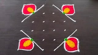 6x6 rangoli  thipkyanchi rangoli  festival muggulu  diwali rangoli [upl. by Benia]