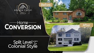 Split Level Home Renovation Before and After  Split Level Home Conversion to Colonial  Full video [upl. by Annoiek]