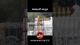 Dwaja sthambam broke before Brahmostavam in tirupati  Chandrababu Visits Tirupati  Tirupati Laddu [upl. by Powers249]