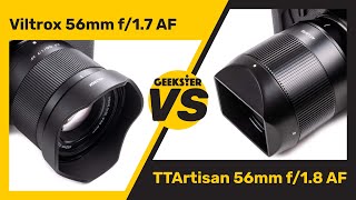 เปรียบเทียบ Viltrox 56mm f17 VS TTArtisan 56mm f18 เลนส์  Lens Comparison [upl. by Aziaf]