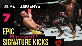 Israel Adesanya Kicks Missed [upl. by Aihsema]