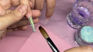 How to do acrylic nails for beginners  Step by Step Wedding Nails [upl. by Nasia714]