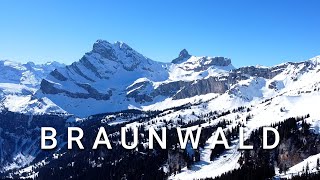 Braunwald Panoramaweg  Winterwandern in Braunwald Kanton Glarus Schweiz [upl. by Imoyn]