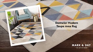 Domwier Modern Taupe Area Rug [upl. by Melvena956]