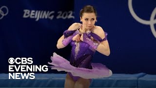 Russian skater Kamila Valieva takes lead amid doping scandal [upl. by Malissa950]