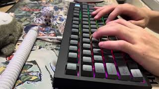 GMK81  HMX Hyacinth V2U  PC Plate Creamy Keyboard [upl. by Gino]