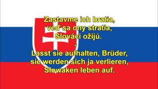 Nationalhymne der Slowakei  Štátna Hymna Slovenska SVKDE Text [upl. by Thin]