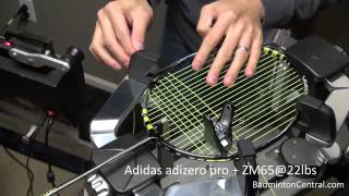 Badminton Stringing  Adidas adizero pro w ZM6522lbs [upl. by Wincer]