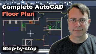 Making a floor plan in AutoCAD right from scratch [upl. by Allerym]