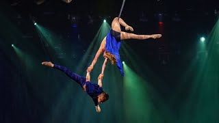 Aerial straps Max and Olga performance at Royal Palace in Kirrwiller [upl. by Aelgna]