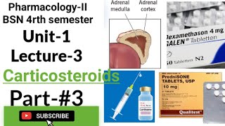 Corticosteroids PharmacologyII  BSN  4rth semester Unit1 Lecture 3 Part 3 [upl. by Goldberg208]