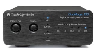 Cambridge Audio DacMagic 100 Digital to Analog Converter – Audio Advisor [upl. by Ariek363]